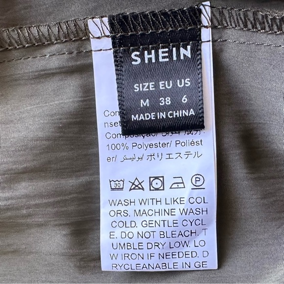 Flattering Lightweight Elastic Waist Snap Button Front Jacket-Army Green -Size M - Picture 13 of 14